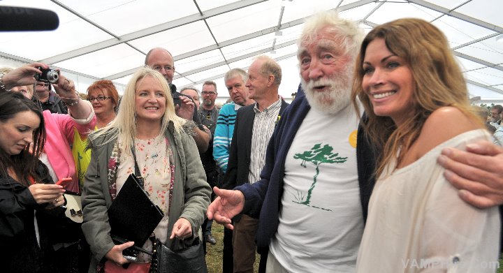 The photo is of Prof, Bellamy with ITV Coronation Street’s Alison King at the Southport Flower Show.